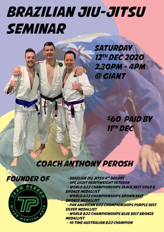 BJJ Seminar with UFC & World Champ Anthony Perosh